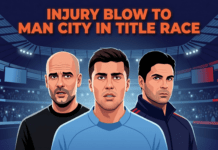 Massive Blow to Manchester City in title race with Arsenal