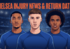 Chelsea Injury News and Return Dates – Palmer, Willian and Pedro