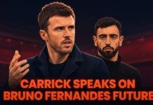 Carrick opens up about Bruno Fernandes’ future at Man Utd Bruno Fernandes Transfer News