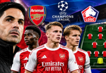 Arsenal predicted XI vs Lille