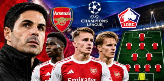 Arsenal predicted XI vs Lille