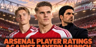 Arsenal Player Ratings Vs Bayern Munich